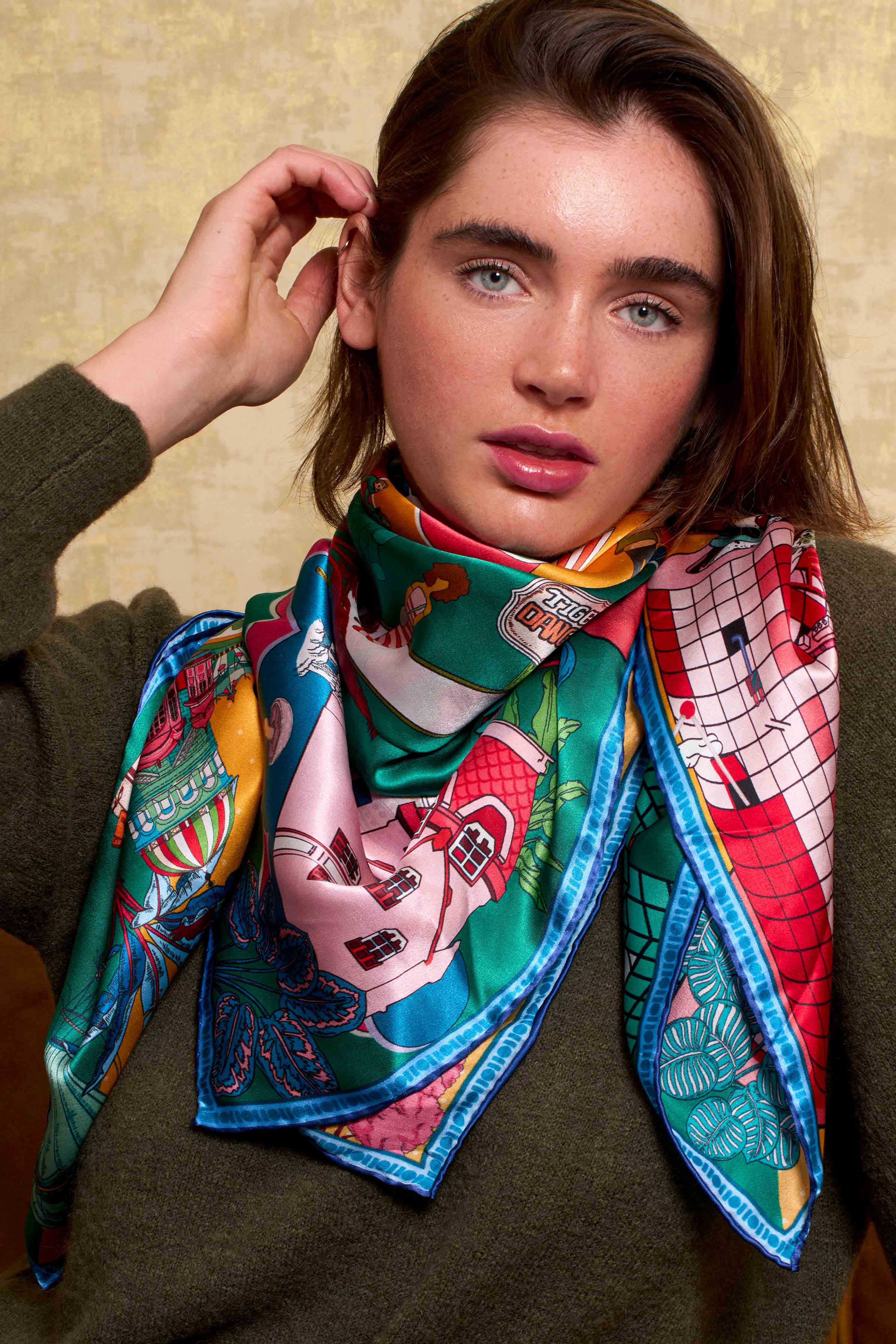 Maxi Foulard Soie Calypso Rococo