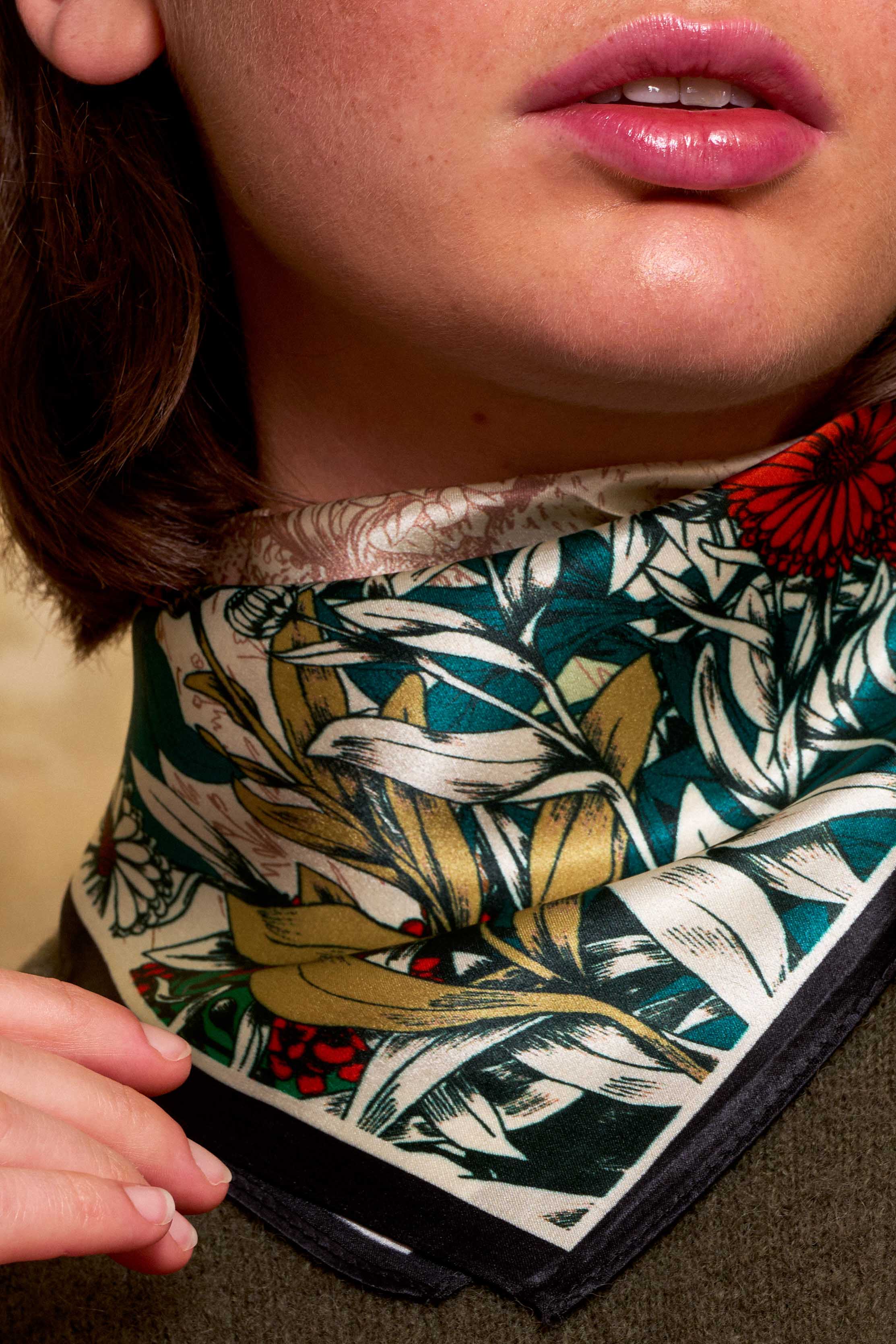 Foulard Fleur pourpre