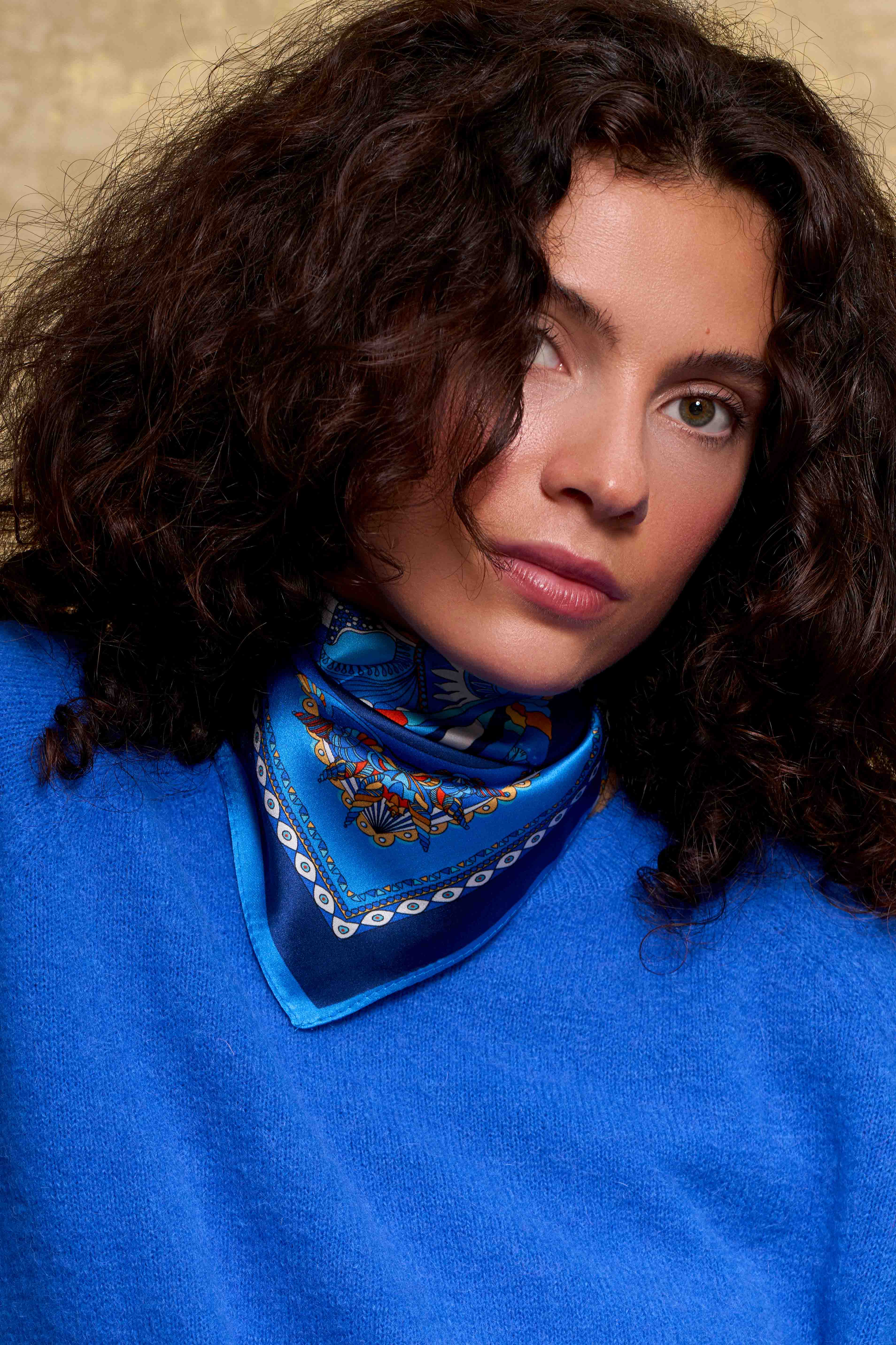 Foulard Oiseau Bleu