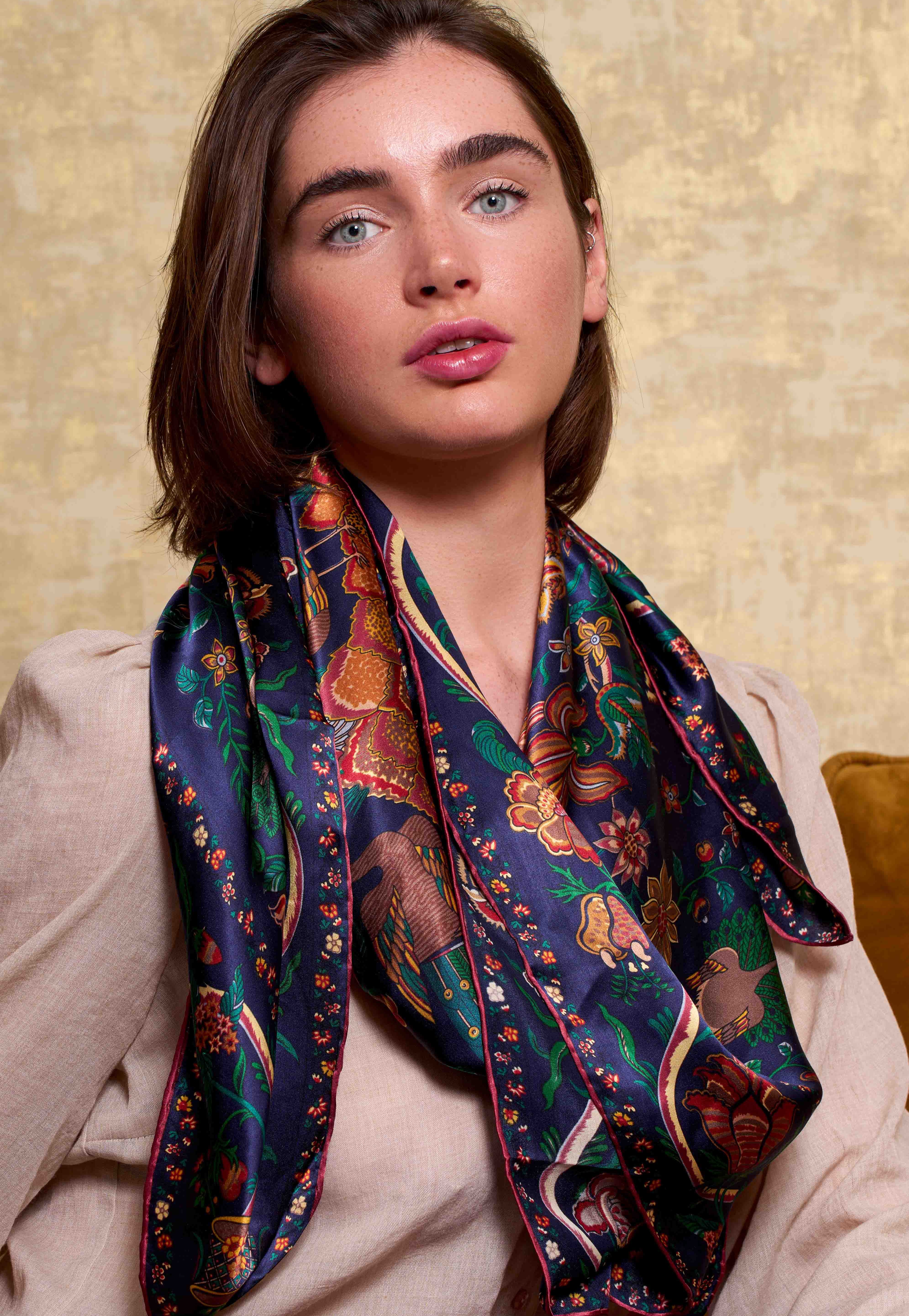 Maxi Foulard Soie Winter garden
