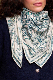 Maxi Wool &amp; Silk Scarf Yellow Castle