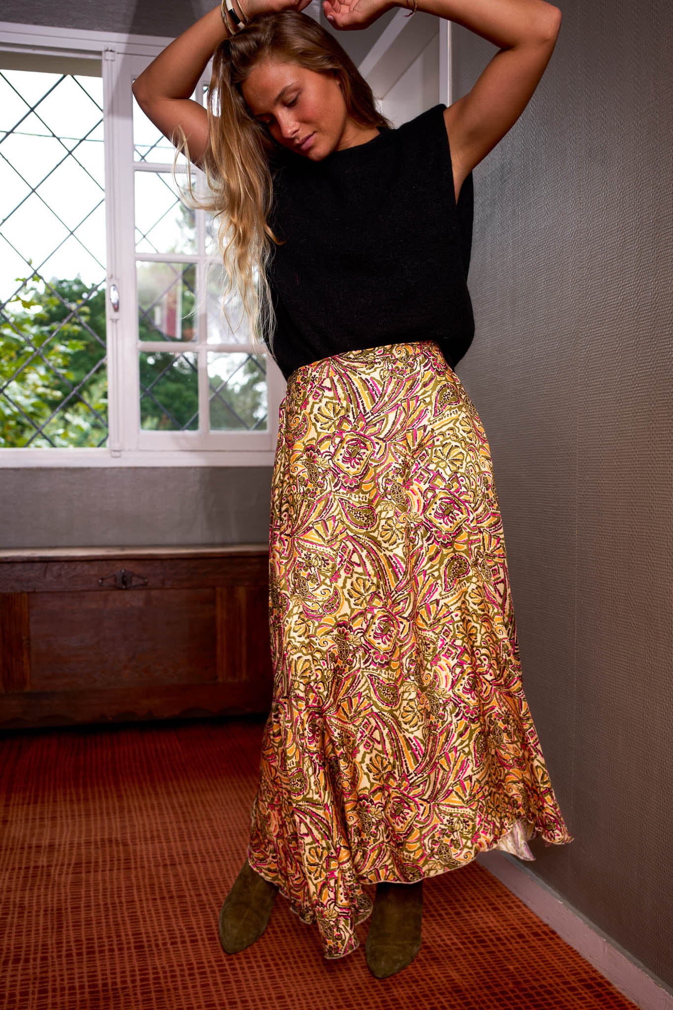 Betty Tie and Die Purple Skirt