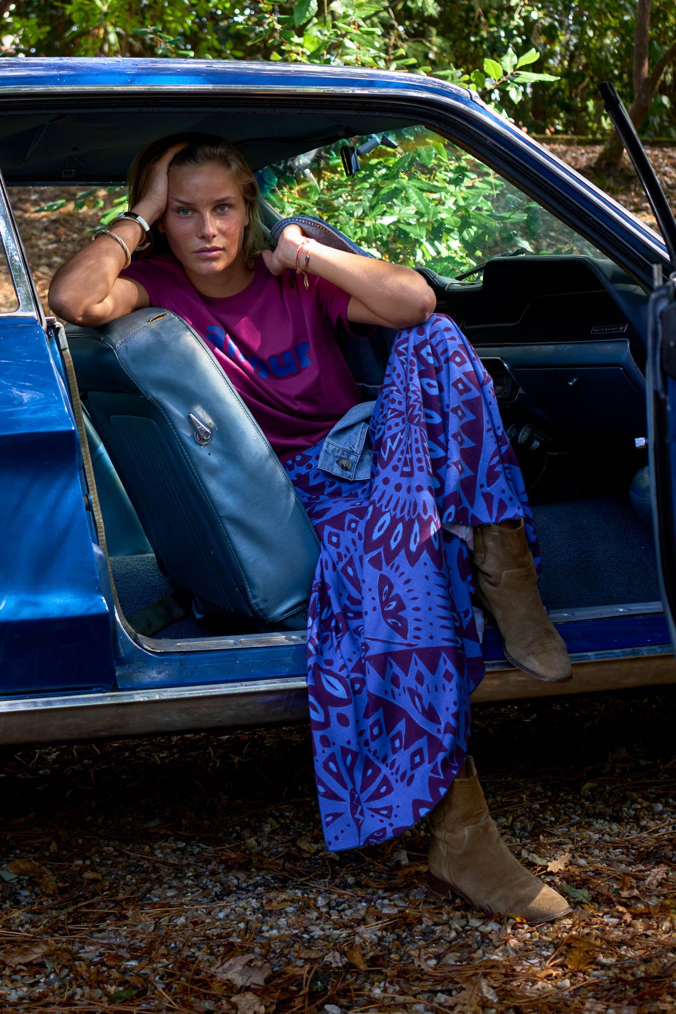 Betty Tie and Die Purple Skirt