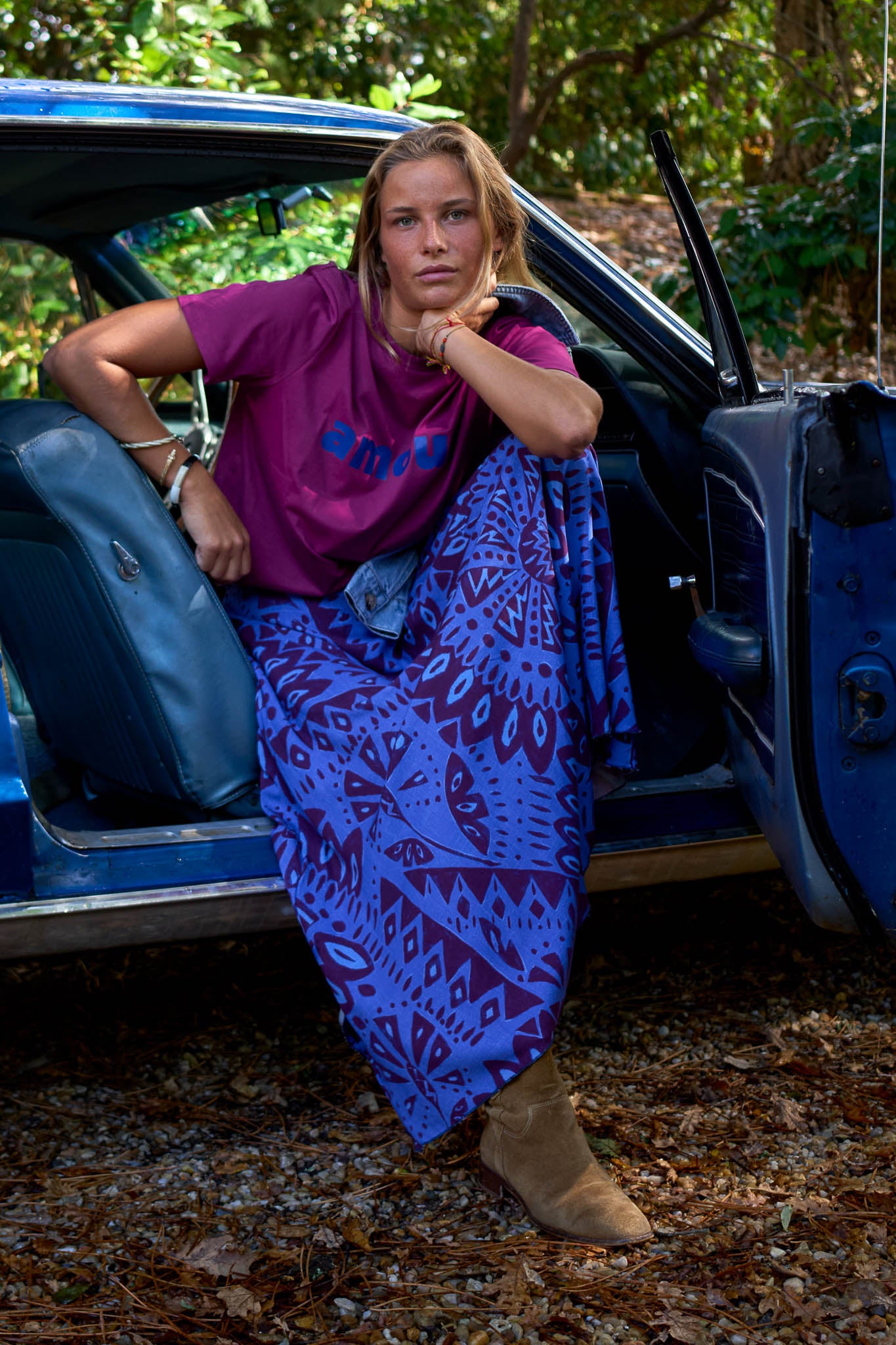 Betty Tie and Die Purple Skirt