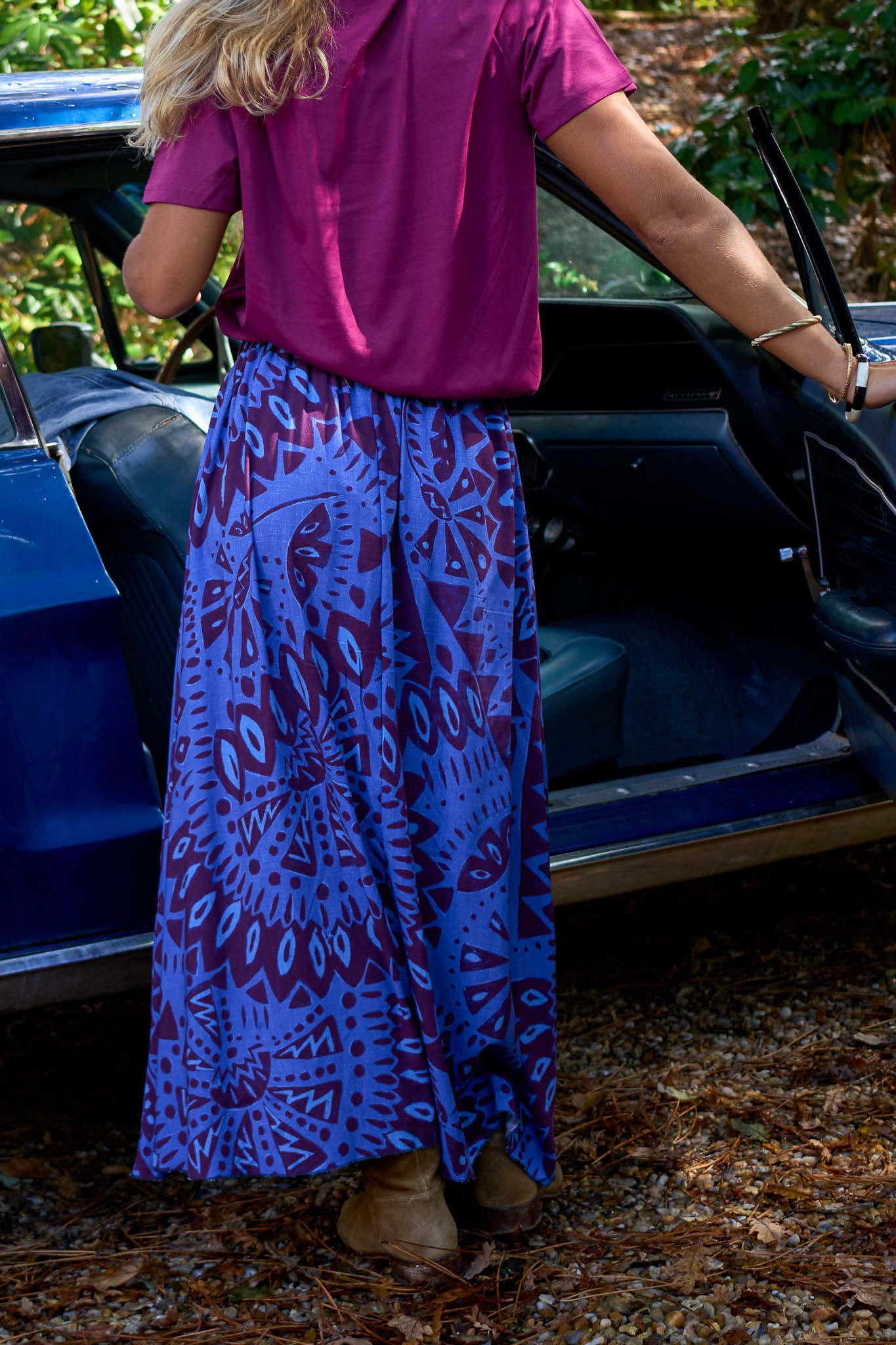 Betty Tie and Die Purple Skirt