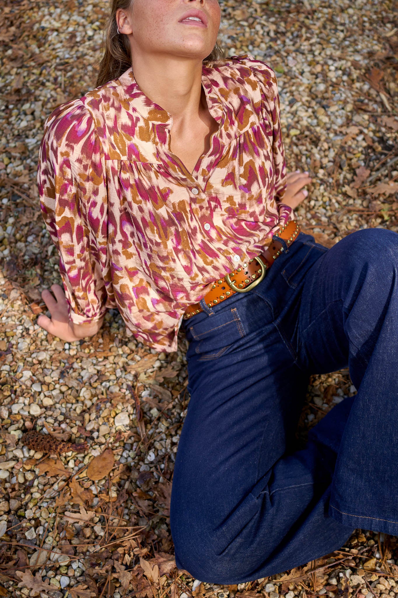 Louise Khaki Blouse