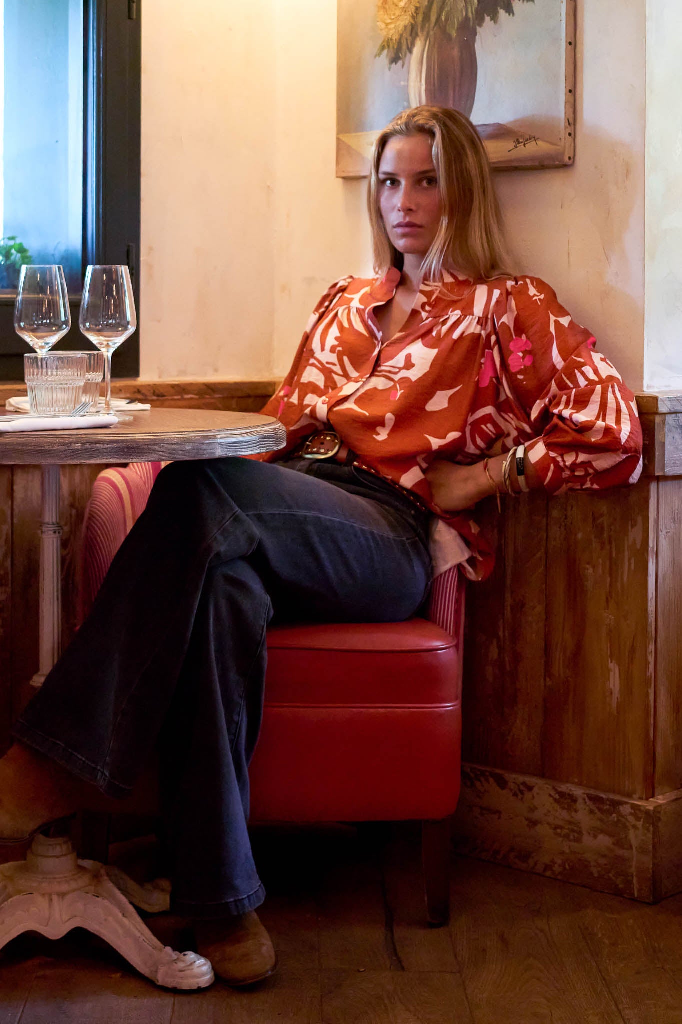 Louise Khaki Blouse