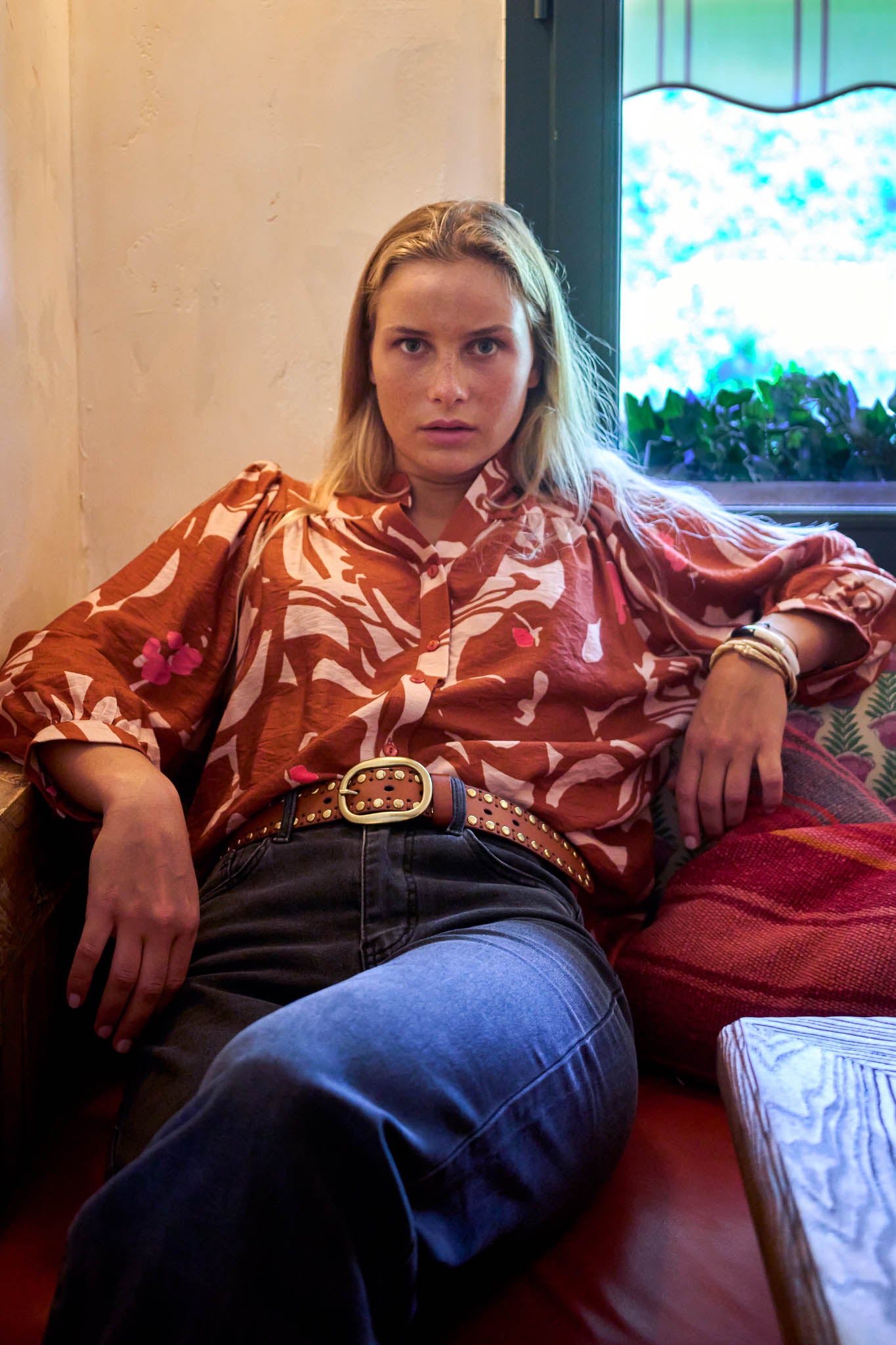 Louise Khaki Blouse