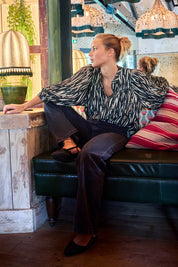 Louise Khaki Blouse