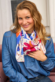 Kza x Alaïa Nell silk scarf