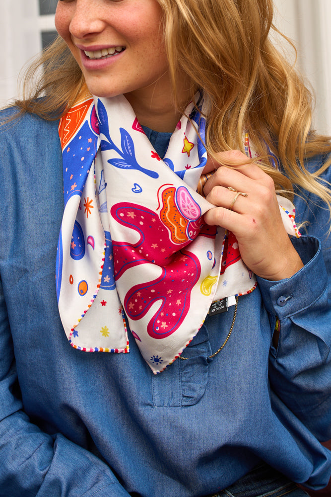 Kza x Alaïa Nell silk scarf