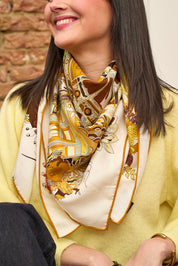 Maxi Foulard Laine et Soie Escapade burgundy