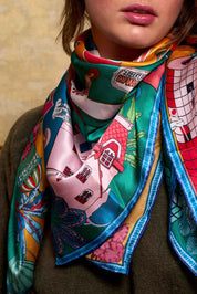 Maxi Foulard Soie Calypso Rococo