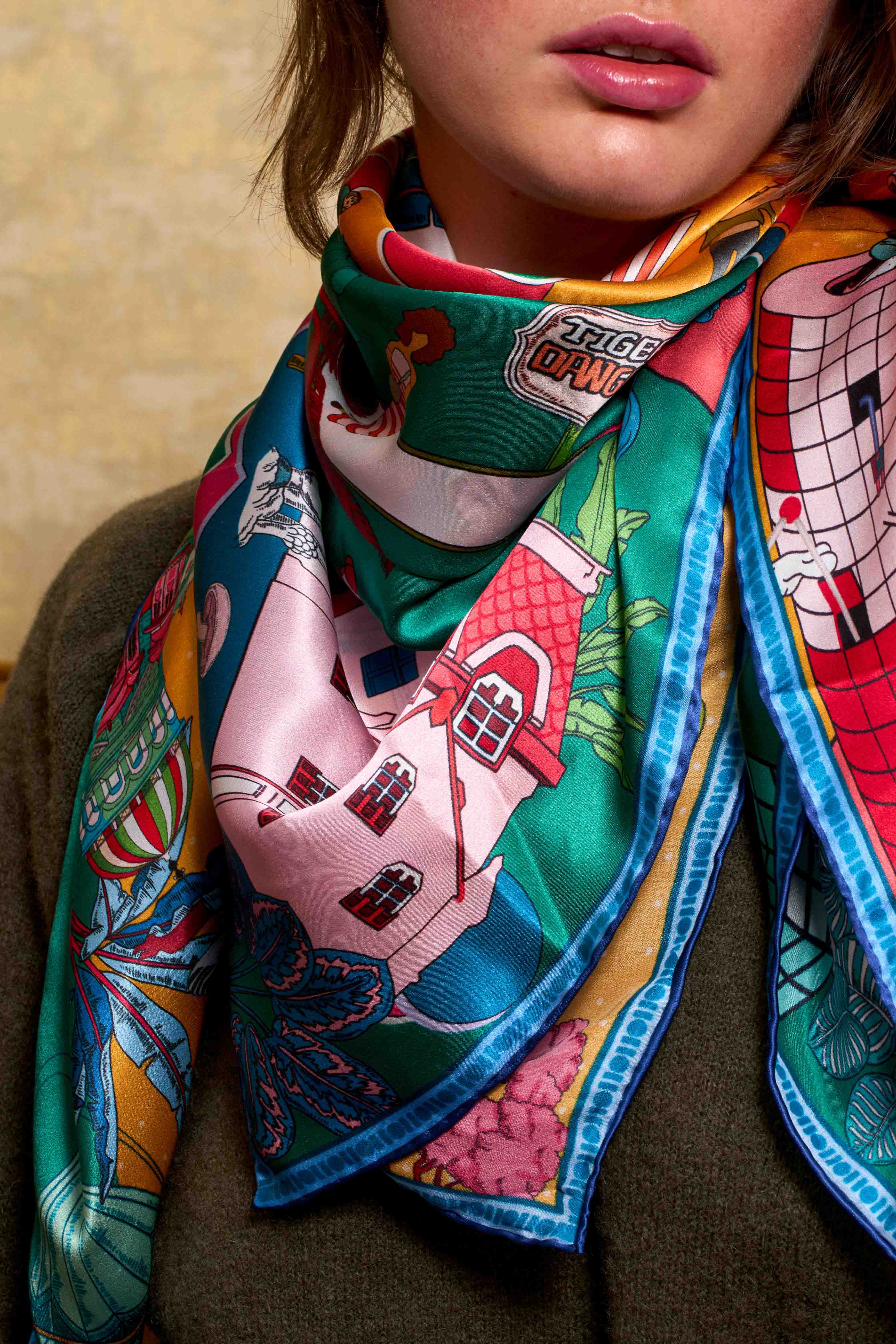 Maxi Foulard Soie Calypso Rococo