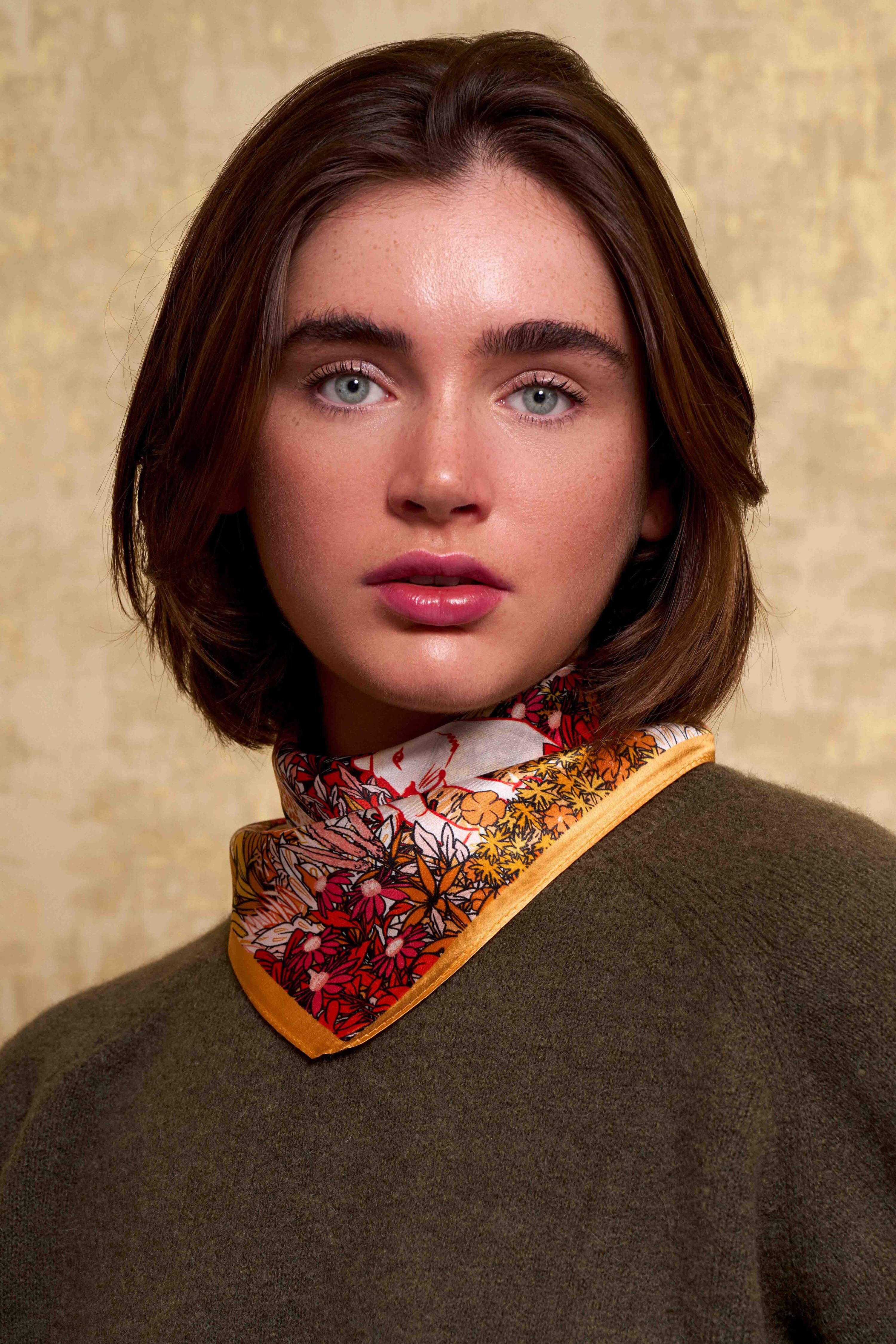 Foulard Paris sauvage orange