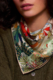 Blue Tropical Fountain Scarf