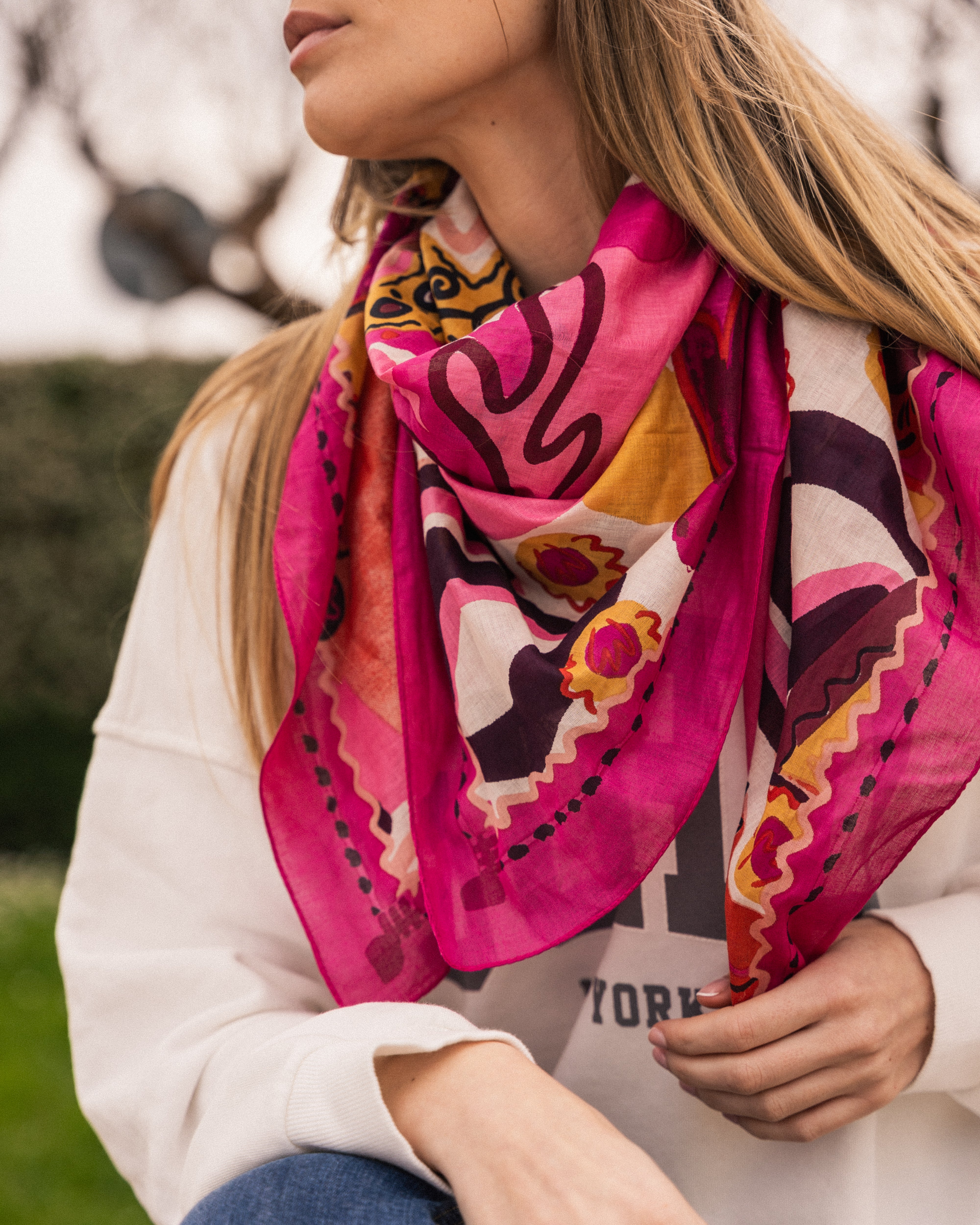 Foulard Roma Rose
