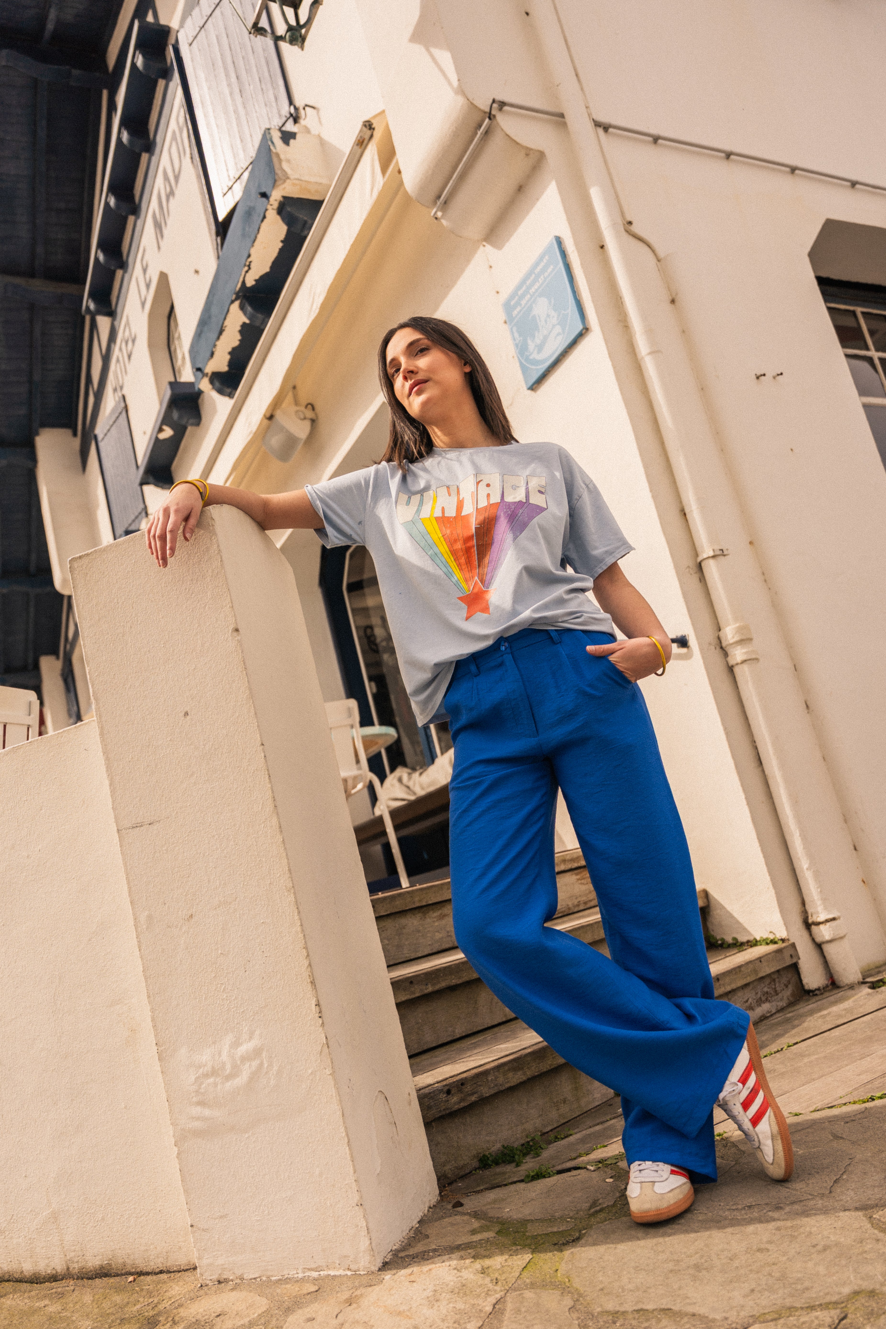 Pantalon Théo Summer Bleu électrique
