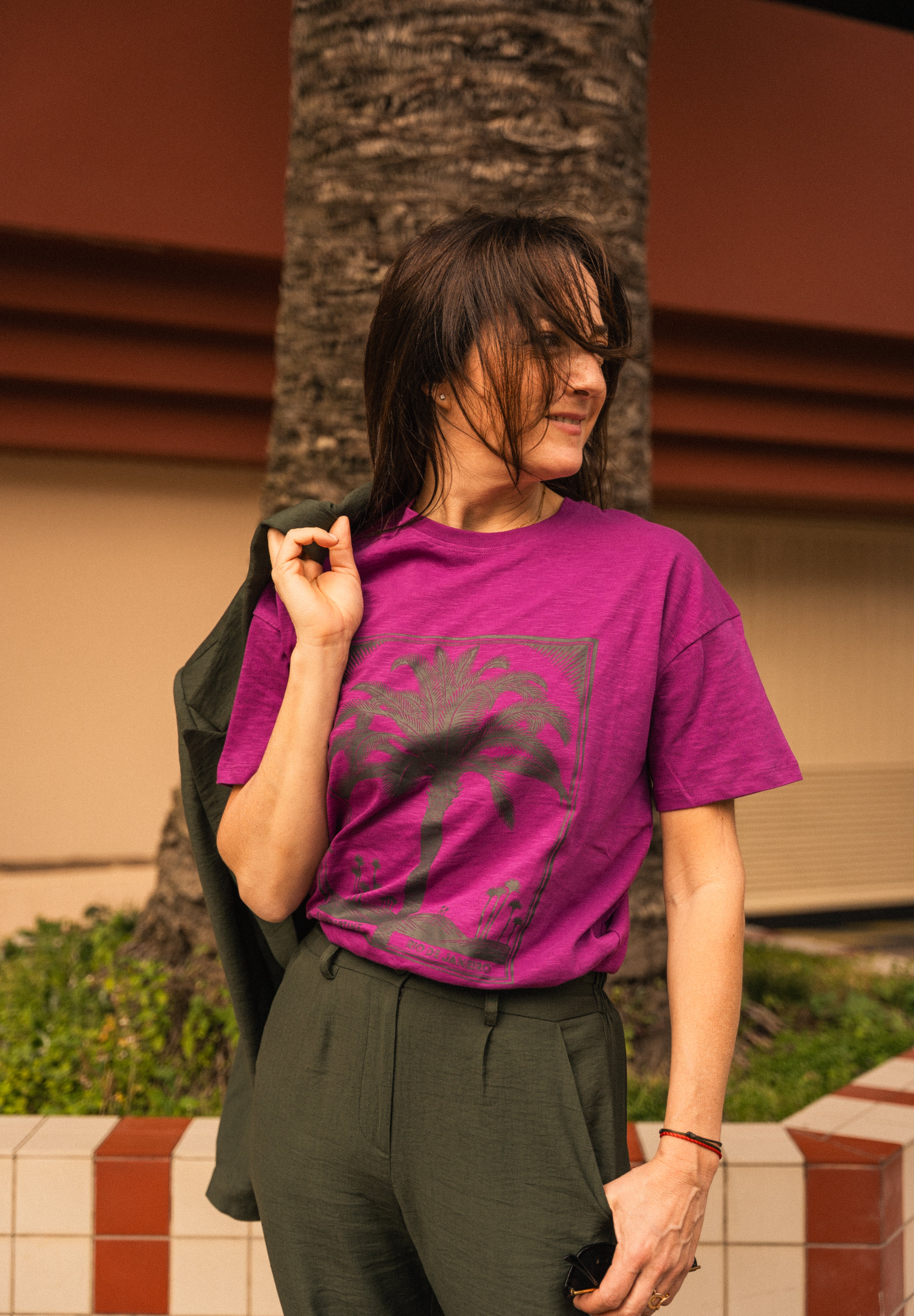 T-shirt Palmer Prune