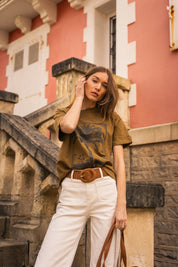 T-shirt Palmer Prune