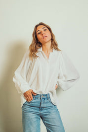 Caroline Khaki Blouse