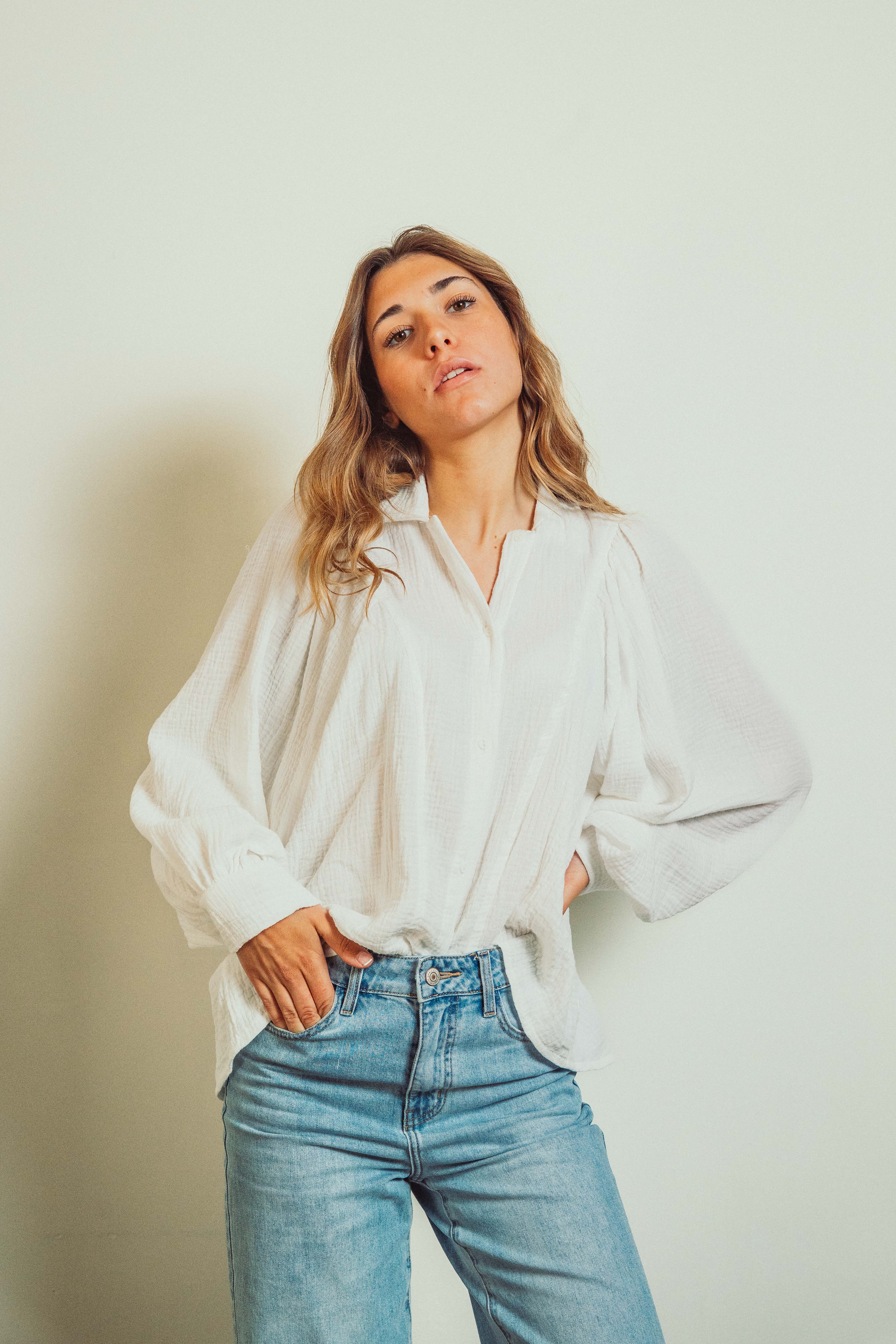 Caroline Khaki Blouse