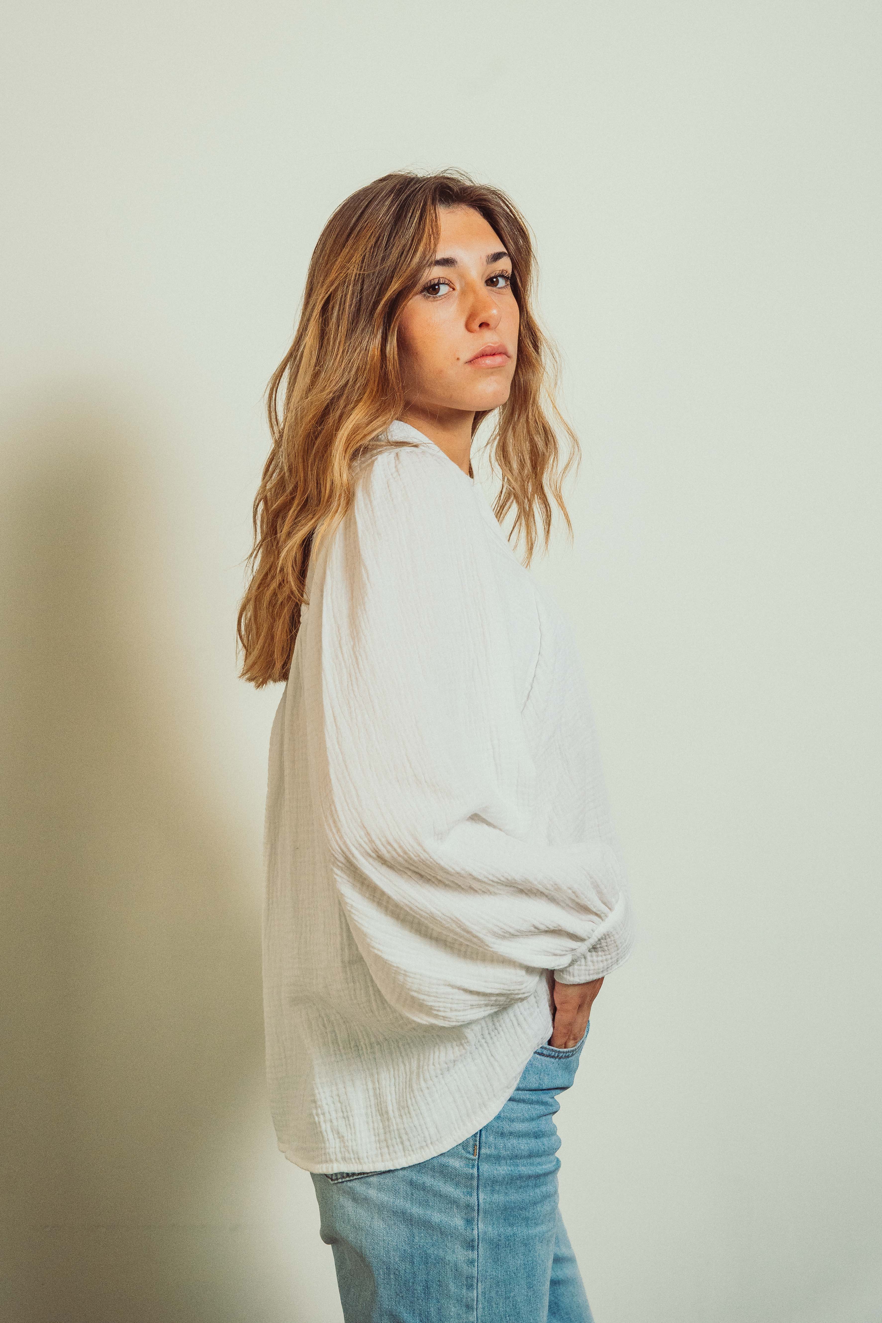 Caroline Khaki Blouse