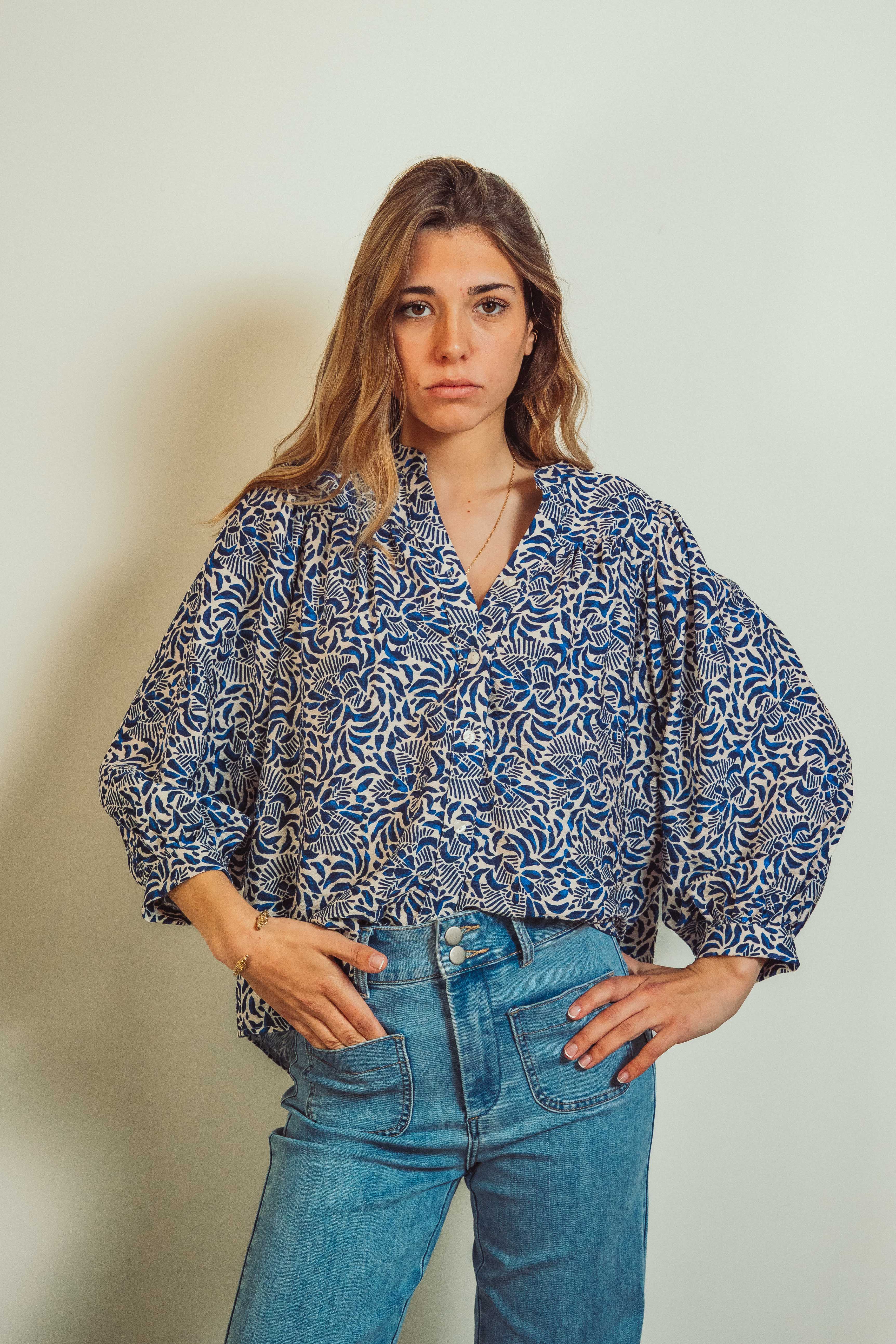 Louise Blue Blouse