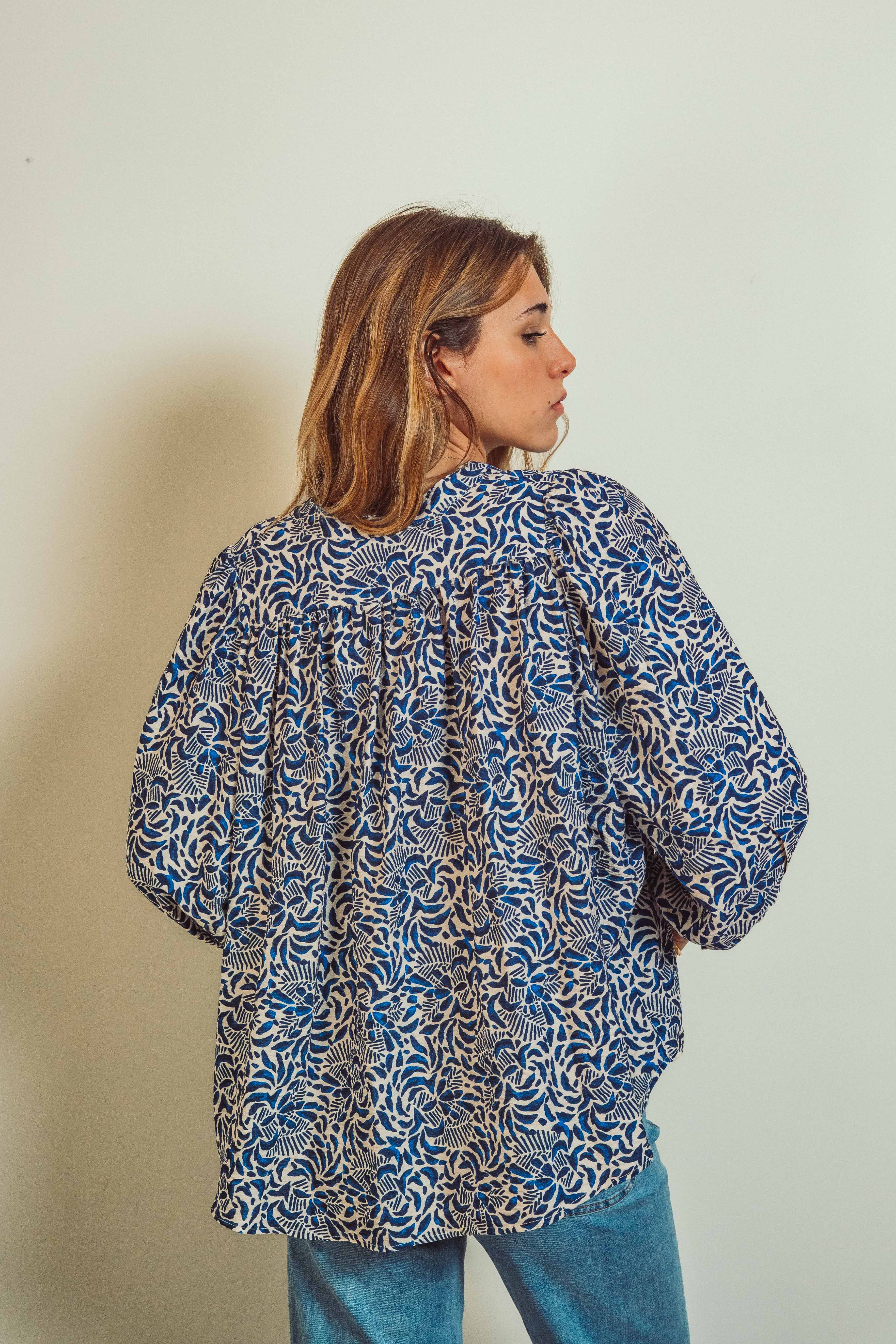 Louise Blue Blouse