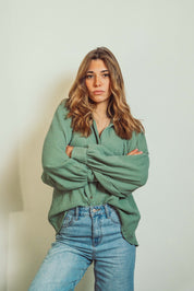 Caroline Khaki Blouse