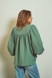 Caroline Khaki Blouse