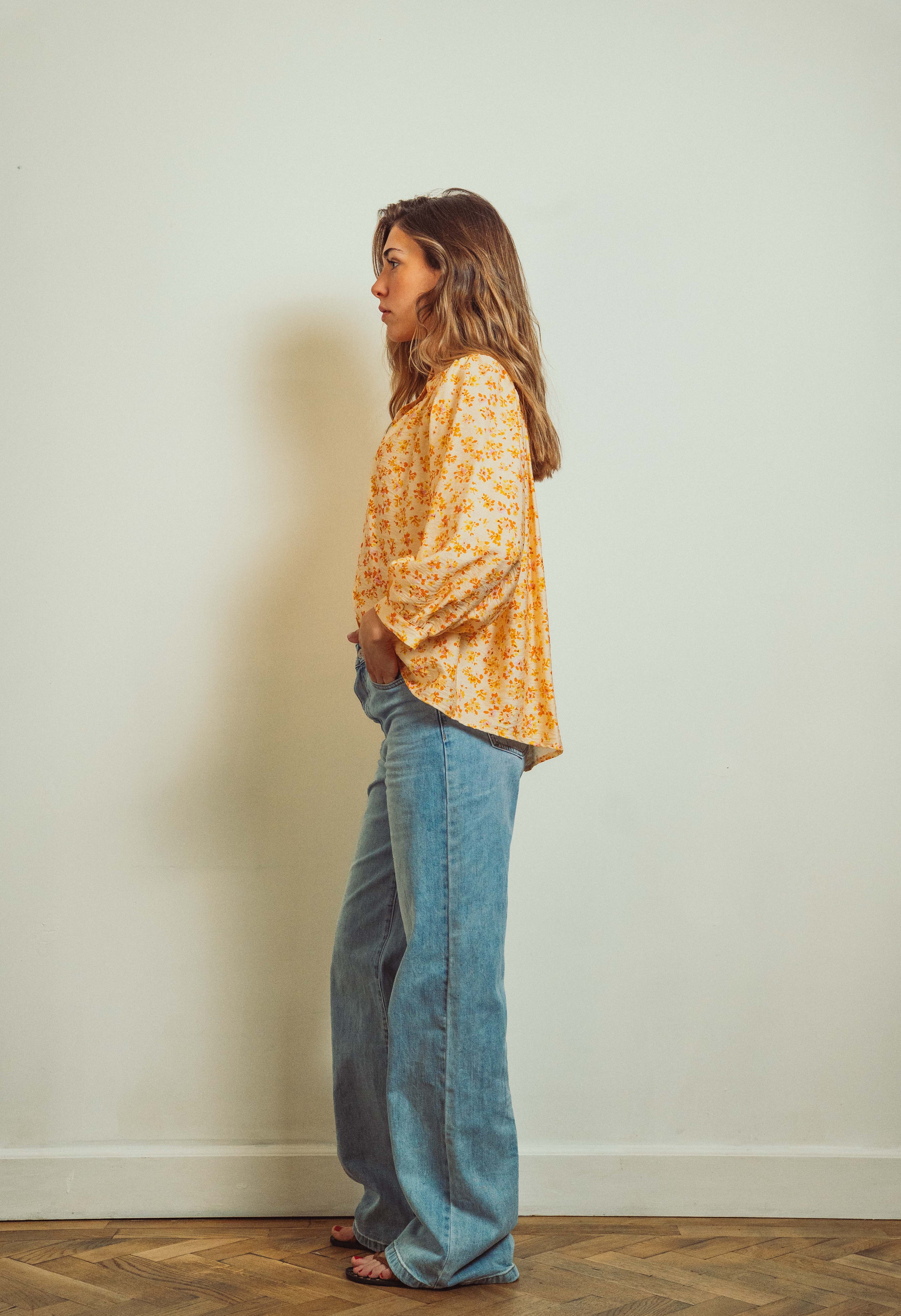 Louise Yellow Floral Blouse
