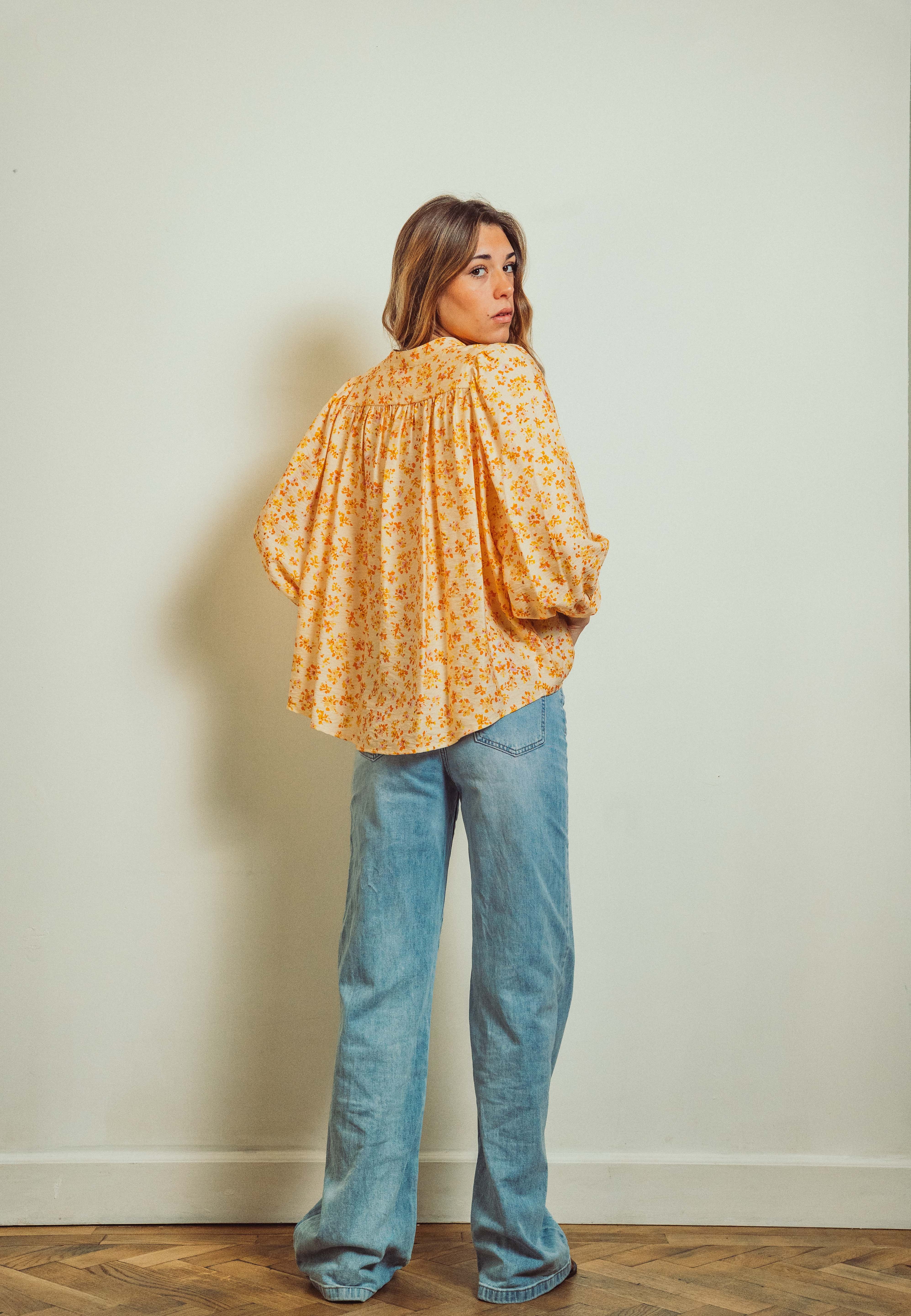 Louise Yellow Floral Blouse