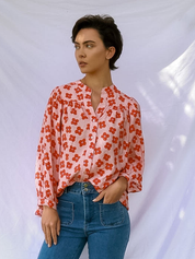 Louise Khaki Blouse