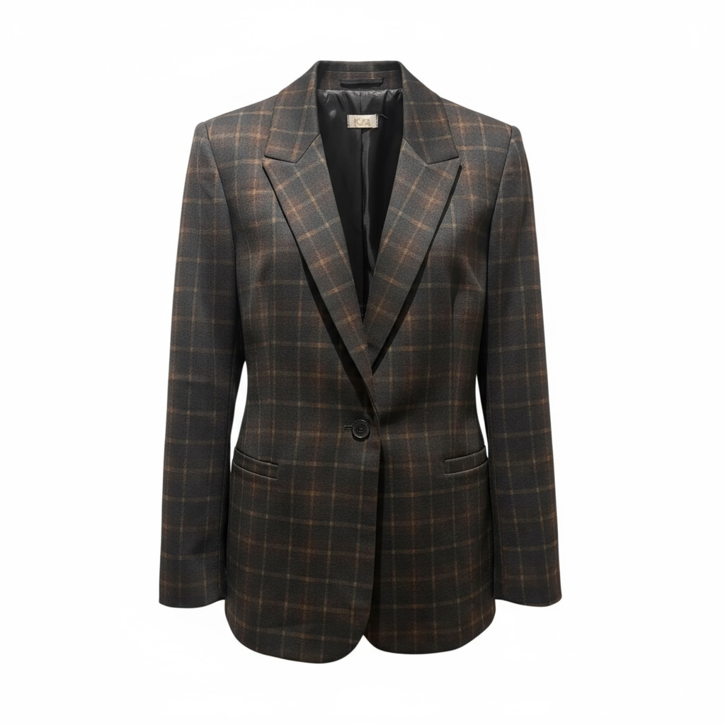 Veste Jules à carreaux marron