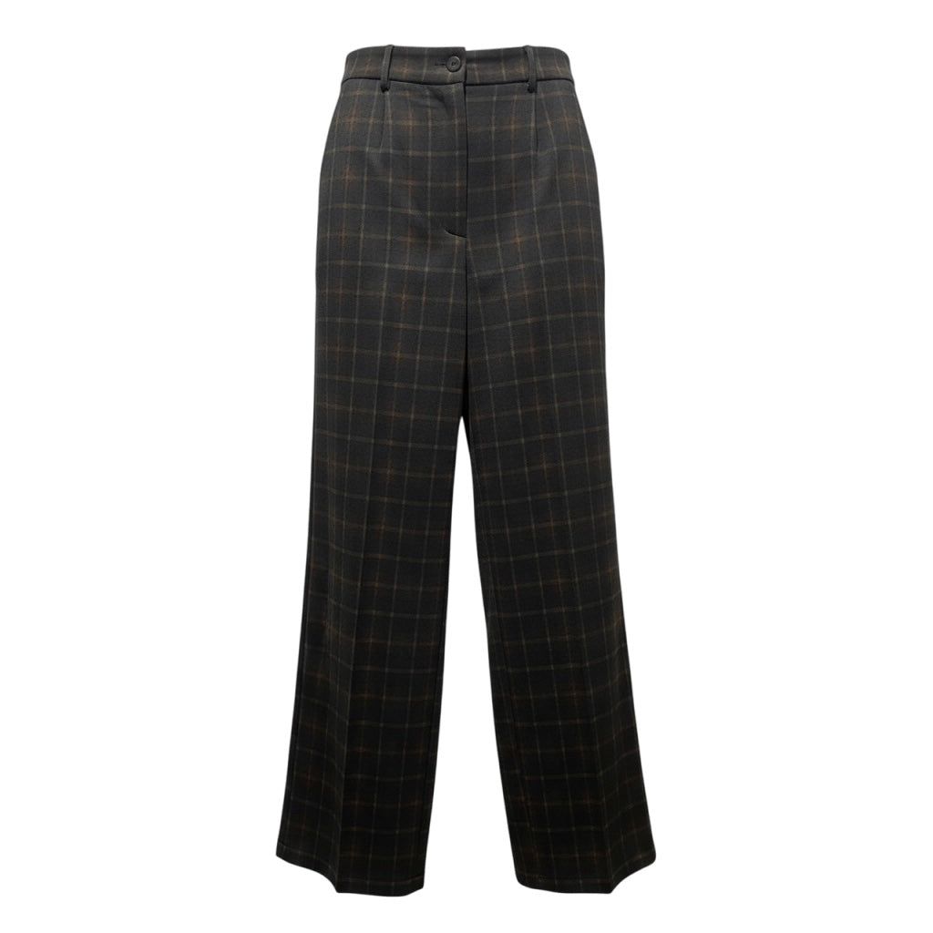 Pantalon Jules à carreaux marron