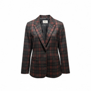 Veste Jules à carreaux bordeaux