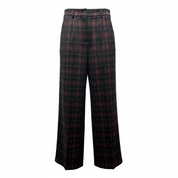 Pantalon Jules à carreaux bordeaux