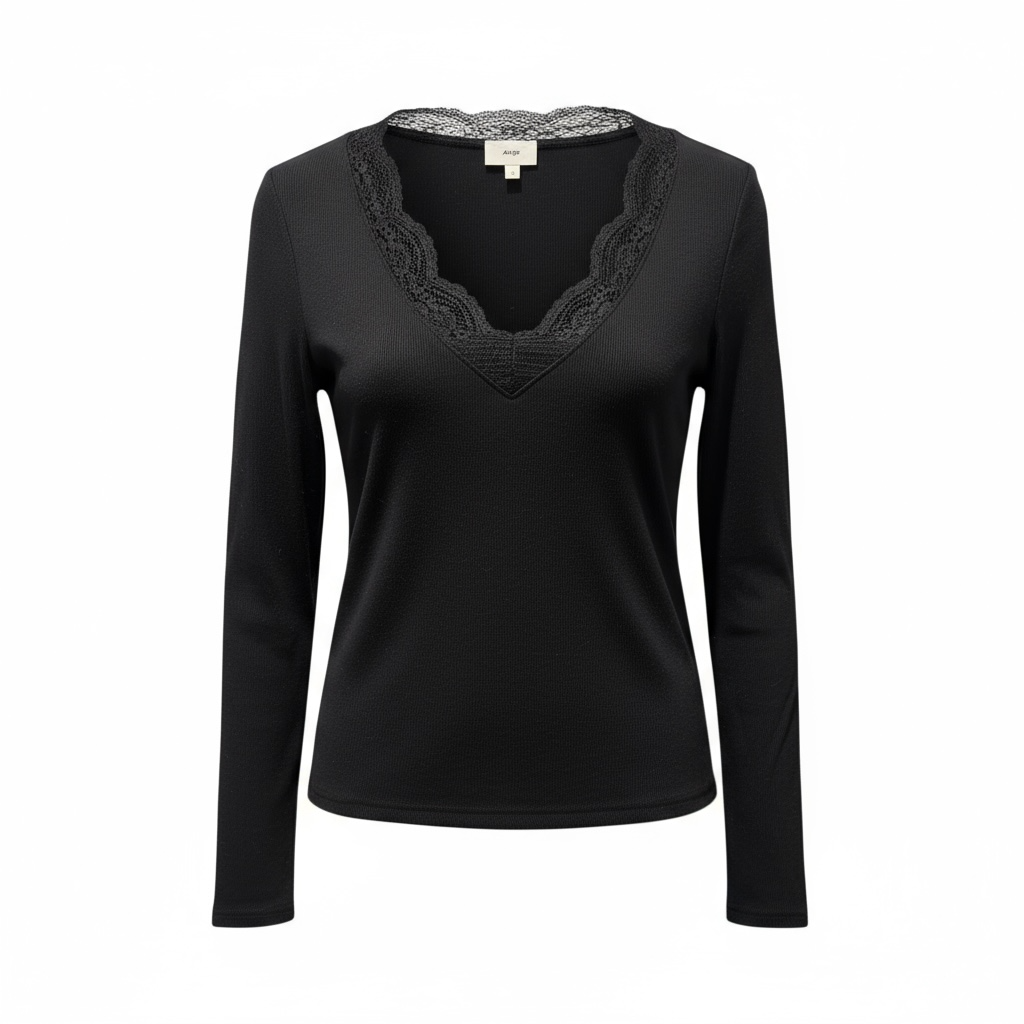 T-shirt manches longues Elise noir