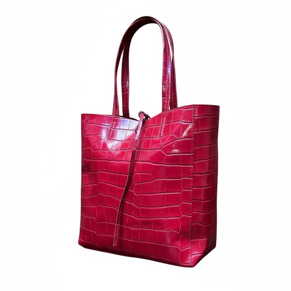 Sac Ava en cuir façon Croco