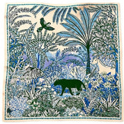 Foulard Panthère de nuit bleu