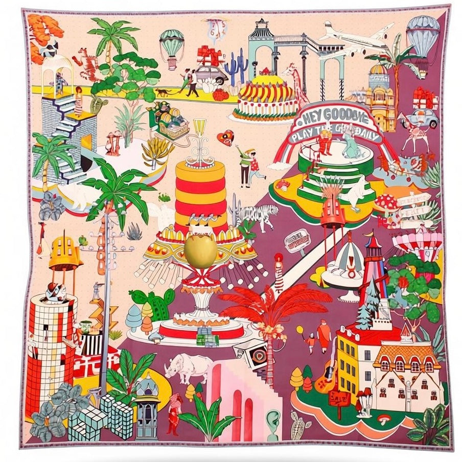 Foulard Calypso Rococo Prune