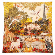 Foulard Paris sauvage orange