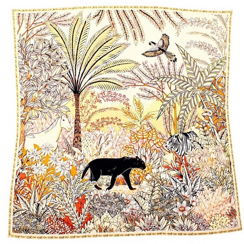 Foulard Panthère de nuit multicolore