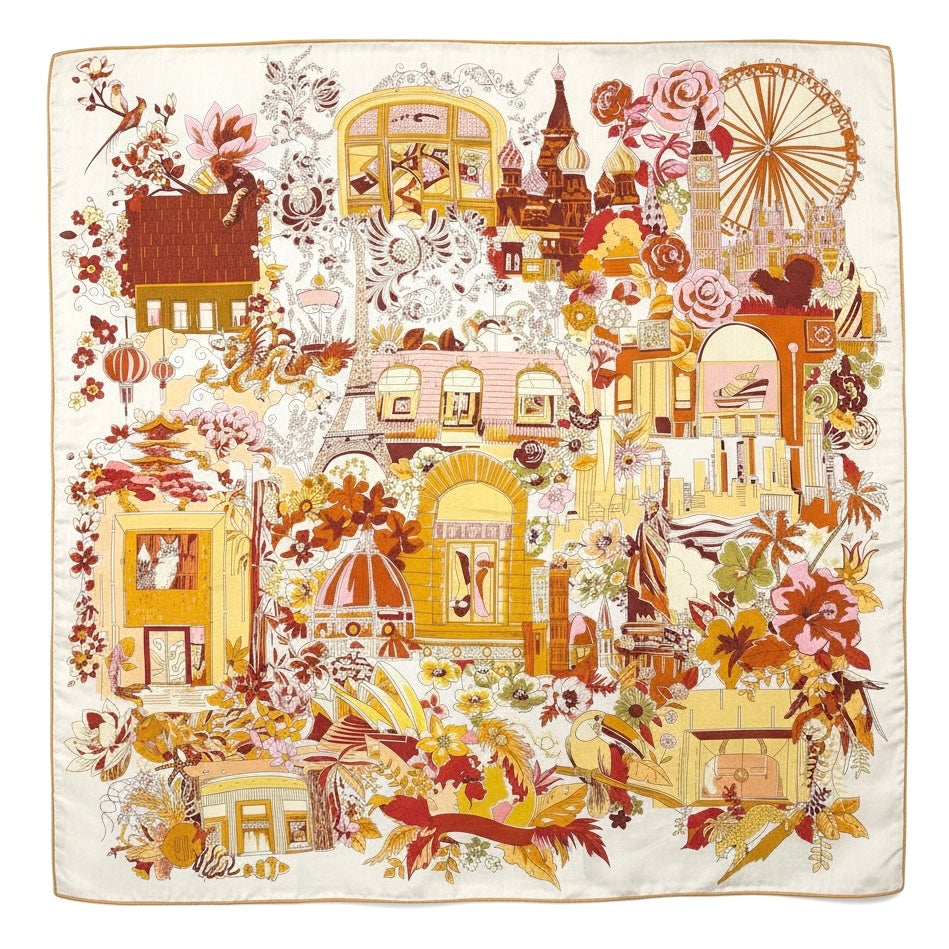 Maxi Foulard Laine et Soie Escapade rosée