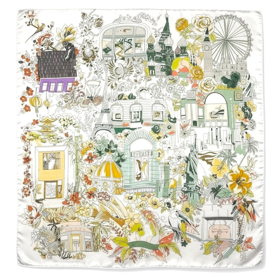 Maxi Foulard Soie Escapade pastel