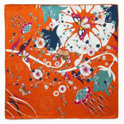 Foulard Papillons orange