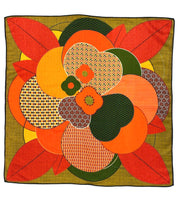 Foulard Laine et Soie Vintage flowers