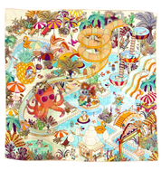 Foulard Laine et Soie Medusa Nostalgic Lila