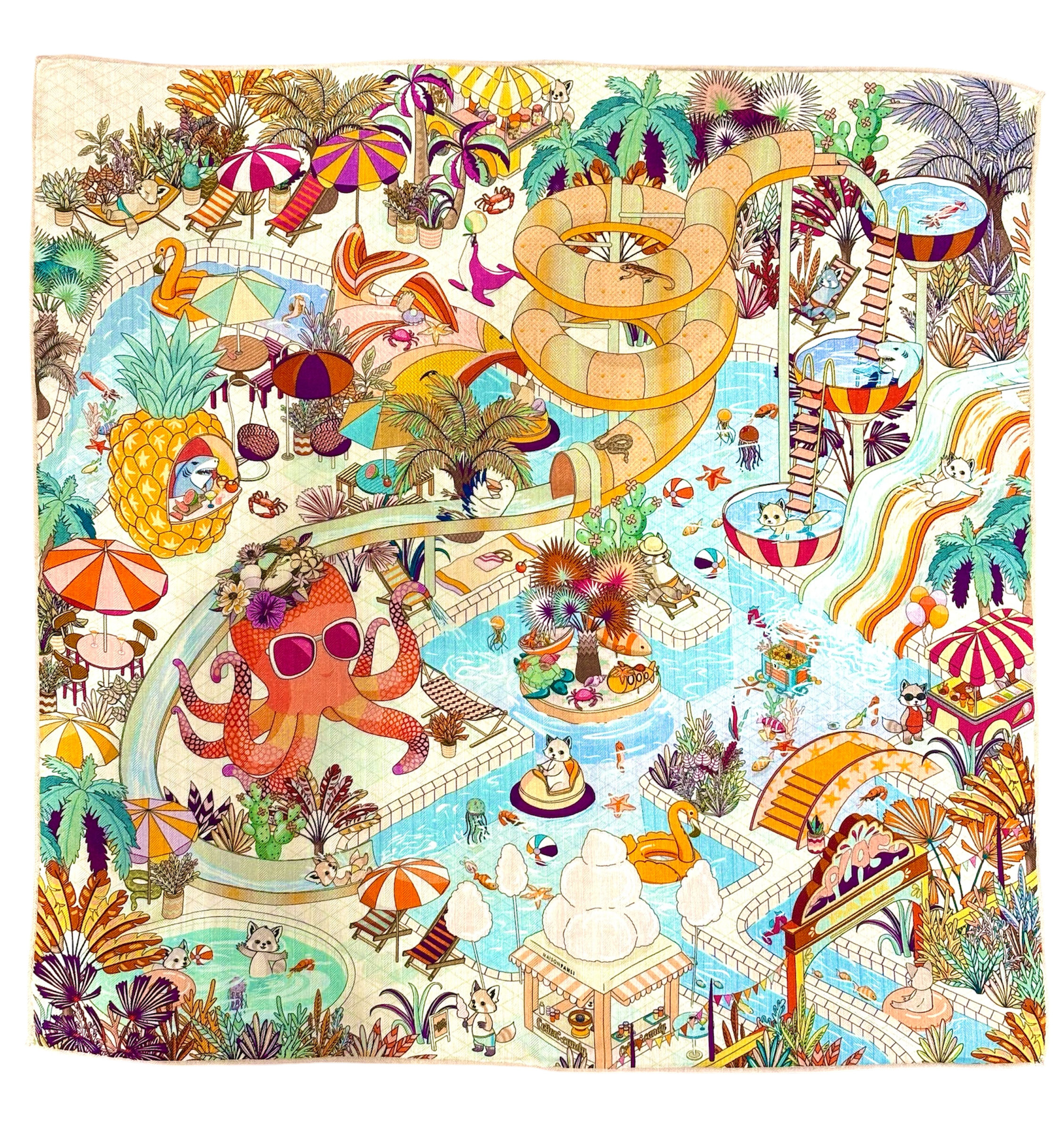 Foulard Laine et Soie Medusa Nostalgic Lila